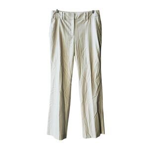 White House Black Market Ivory Striped Boot Cut Pants Size 6